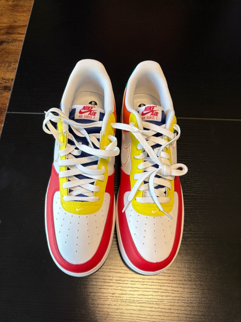 Nike Air Force 1 Low - White with Red & Yellow Accents